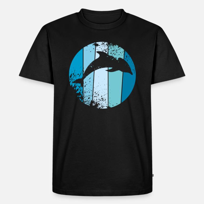 Delfin - Männer Premium Bio T-Shirt - Schwarz