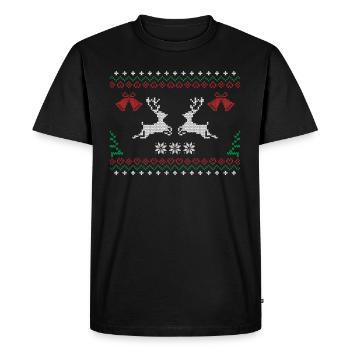 Ugly Christmas - Men's Premium Organic T-Shirt - black - Front - Nico (187cm)