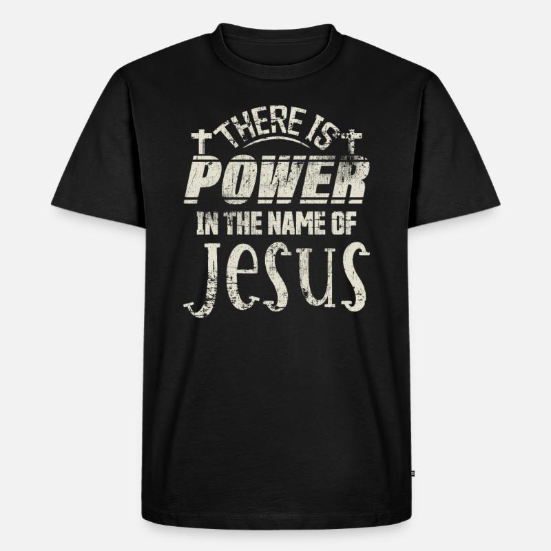 Jesus - Männer Premium Bio T-Shirt - Schwarz