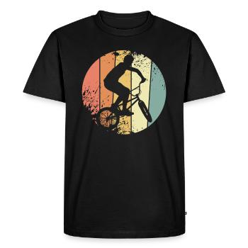 BMX - Männer Premium Bio T-Shirt - Schwarz - Vorne - Nico (187cm)