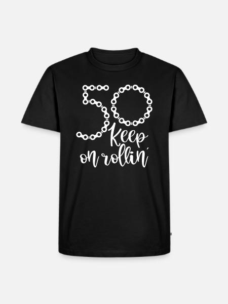 Bicycle 50th birthday - Men's Premium Organic T-Shirt - black