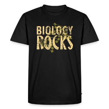 biologie - T-shirt Premium bio Homme - noir - Devant - Nico (187cm)