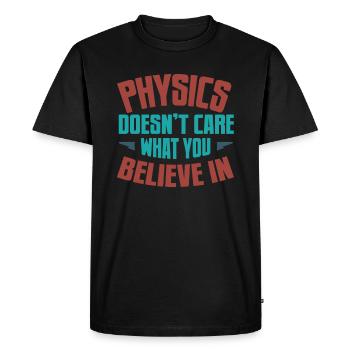 physics - Men's Premium Organic T-Shirt - black - Front - Nico (187cm)