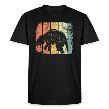 Fourmilière - T-shirt Premium bio Homme - noir - Devant - Nico (187cm)