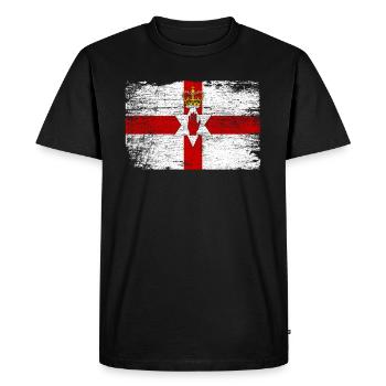 Northern Ireland flag - Men's Premium Organic T-Shirt - black - Front - Nico (187cm)