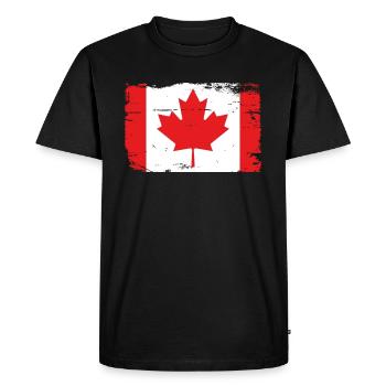Drapeau du Canada - T-shirt Premium bio Homme - noir - Devant - Nico (187cm)