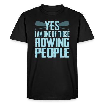 rowing - Men's Premium Organic T-Shirt - black - Front - Nico (187cm)