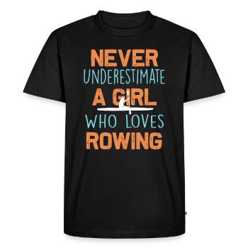aviron - T-shirt Premium bio Homme - noir - Devant - Nico (187cm)