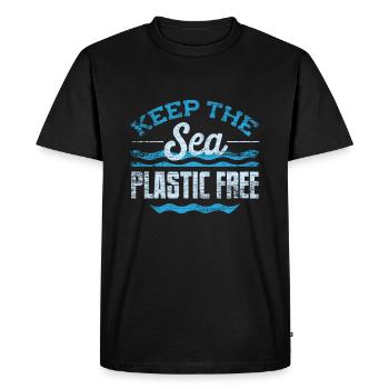 Plastic environmental protection - Men's Premium Organic T-Shirt - black - Front - Nico (187cm)