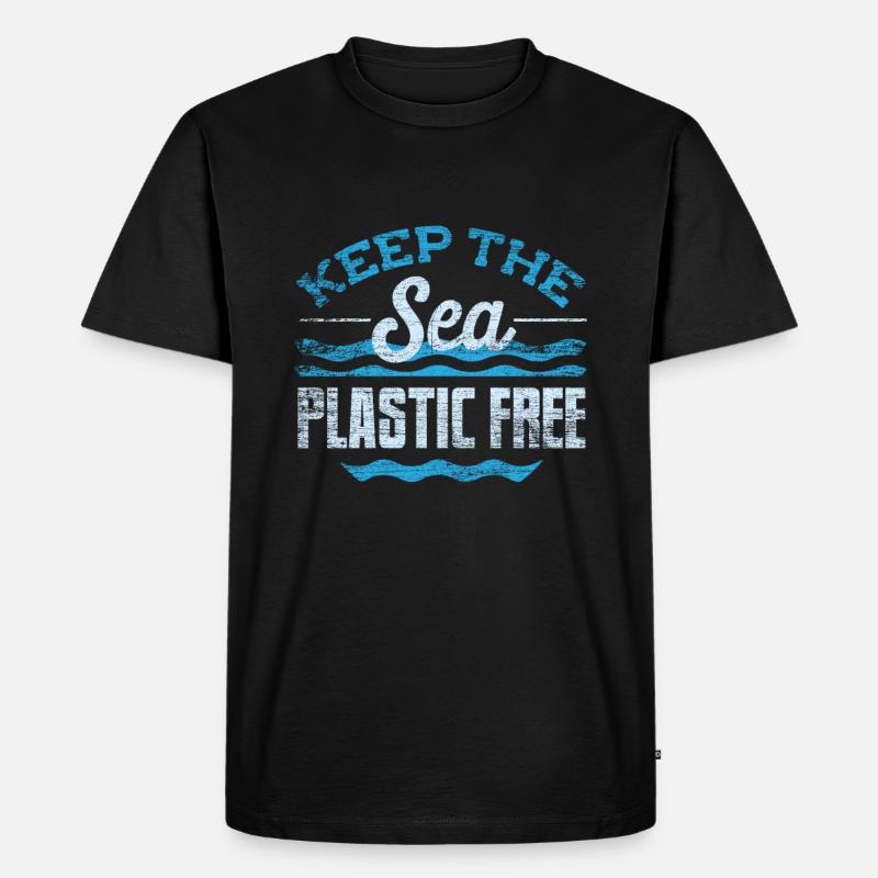 Plastik Umweltschutz - Männer Premium Bio T-Shirt - Schwarz