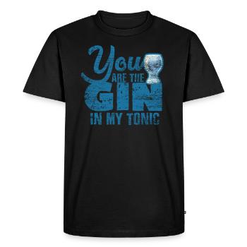 gin - T-shirt Premium bio Homme - noir - Devant - Nico (187cm)