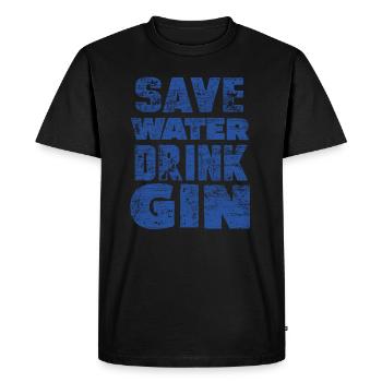 gin - T-shirt Premium bio Homme - noir - Devant - Nico (187cm)