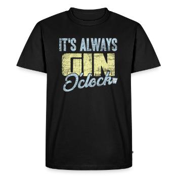 gin - T-shirt Premium bio Homme - noir - Devant - Nico (187cm)