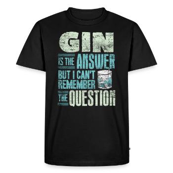 gin - T-shirt Premium bio Homme - noir - Devant - Nico (187cm)