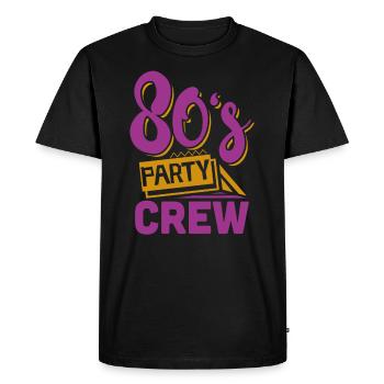 80s Party - Men's Premium Organic T-Shirt - black - Front - Nico (187cm)