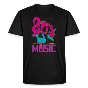 80s music - Men's Premium Organic T-Shirt - black - Front - Nico (187cm)