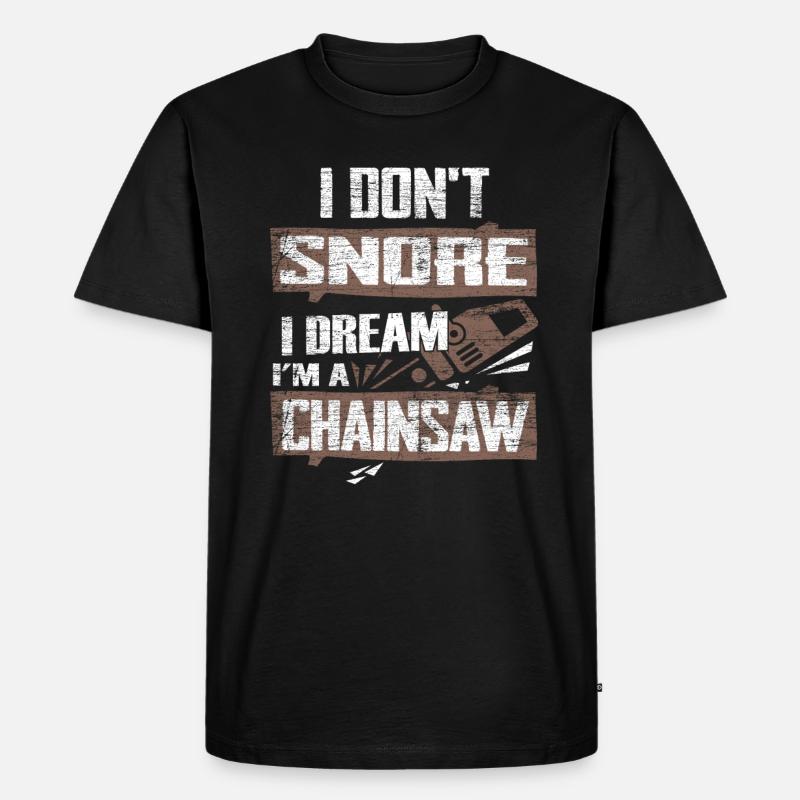Holzfäller - Männer Premium Bio T-Shirt - Schwarz