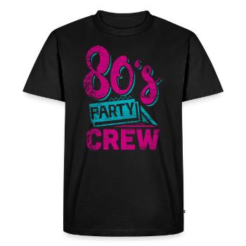 Équipe de fête des années 80 - T-shirt Premium bio Homme - noir - Devant - Nico (187cm)