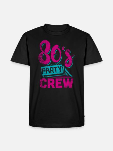 80s party crew - Men's Premium Organic T-Shirt - black