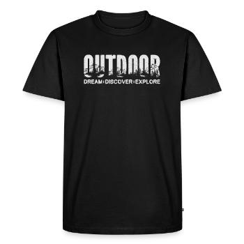 de plein air - T-shirt Premium bio Homme - noir - Devant - Nico (187cm)