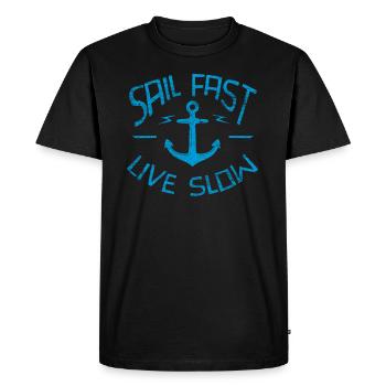 navigation à voile - T-shirt Premium bio Homme - noir - Devant - Nico (187cm)