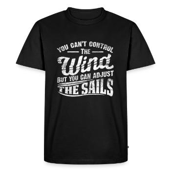 navigation à voile - T-shirt Premium bio Homme - noir - Devant - Nico (187cm)