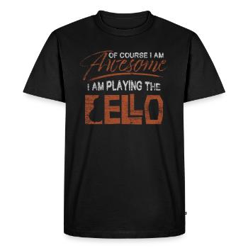 violoncelle - T-shirt Premium bio Homme - noir - Devant - Nico (187cm)