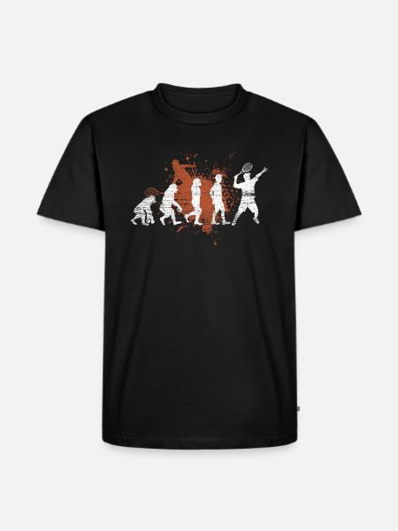 Tennis - Männer Premium Bio T-Shirt - Schwarz