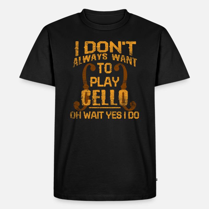 Cello - Männer Premium Bio T-Shirt - Schwarz