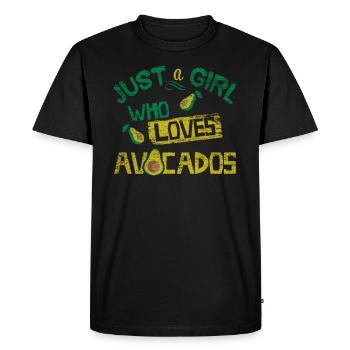 Avocado girl - Men's Premium Organic T-Shirt - black - Front - Nico (187cm)