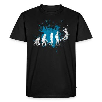 badminton - T-shirt Premium bio Homme - noir - Devant - Nico (187cm)