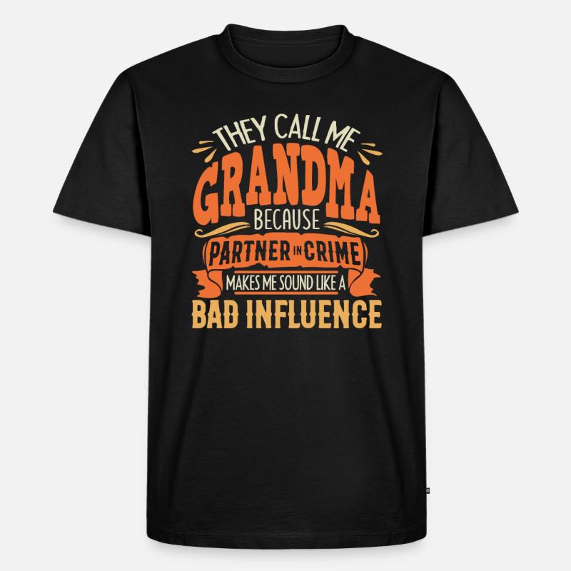 Oma - Männer Premium Bio T-Shirt - Schwarz