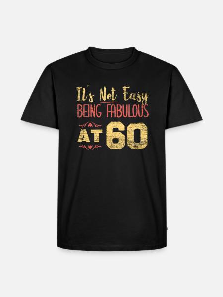 60th birthday - Men's Premium Organic T-Shirt - black