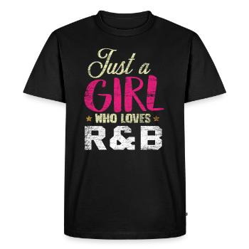 R & B music girl - Men's Premium Organic T-Shirt - black - Front - Nico (187cm)