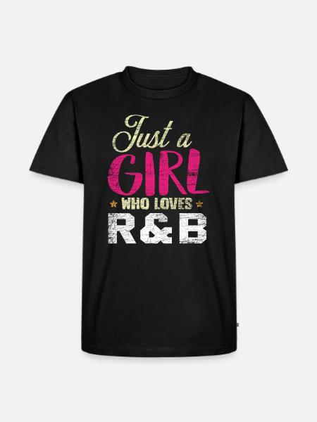 R & B music girl - Men's Premium Organic T-Shirt - black