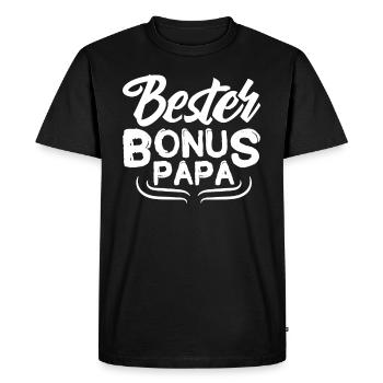 Bonuspapa meilleur beau-père - T-shirt Premium bio Homme - noir - Devant - Nico (187cm)