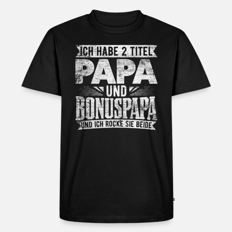 Stiefvater - Männer Premium Bio T-Shirt - Schwarz