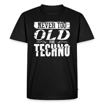 Techno - Men's Premium Organic T-Shirt - black - Front - Nico (187cm)