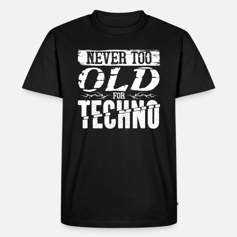 Techno - Männer Premium Bio T-Shirt - Schwarz