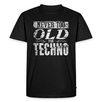 Techno - T-shirt Premium bio Homme - noir - Devant - Nico (187cm)
