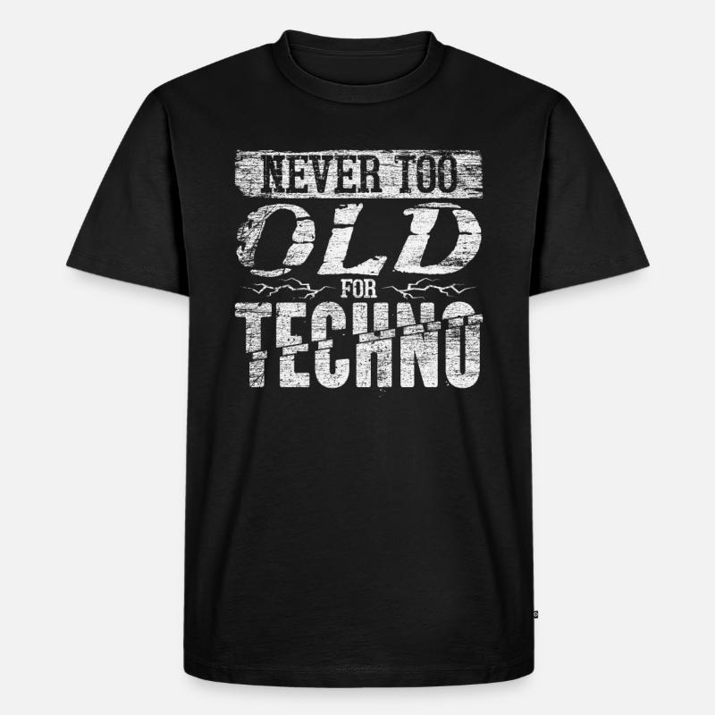 Techno - Männer Premium Bio T-Shirt - Schwarz