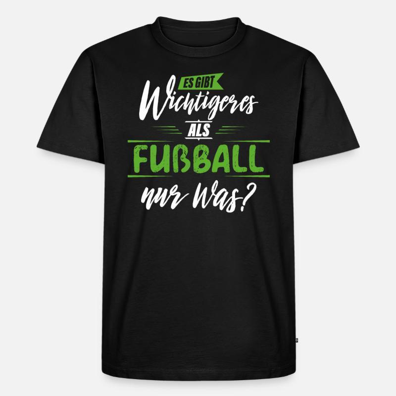 Fußball - Männer Premium Bio T-Shirt - Schwarz