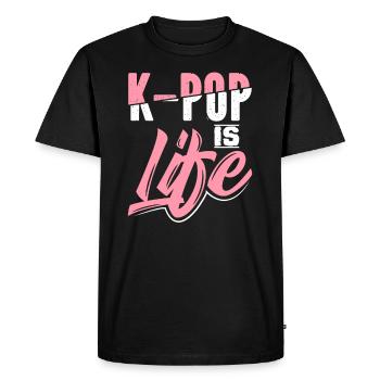 K-Pop - Men's Premium Organic T-Shirt - black - Front - Nico (187cm)