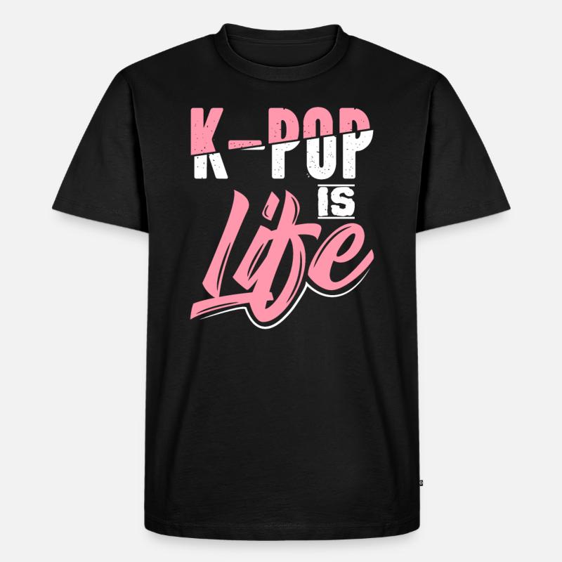 K-Pop - Männer Premium Bio T-Shirt - Schwarz