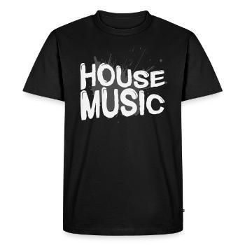 Musique house - T-shirt Premium bio Homme - noir - Devant - Nico (187cm)