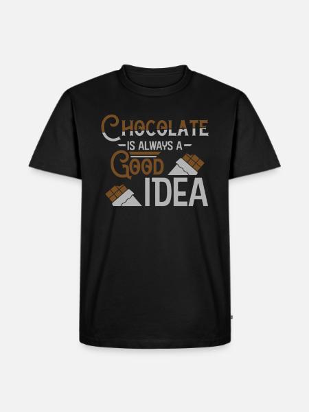 chocolate - Men's Premium Organic T-Shirt - black