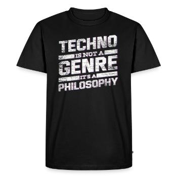Musique techno - T-shirt Premium bio Homme - noir - Devant - Nico (187cm)