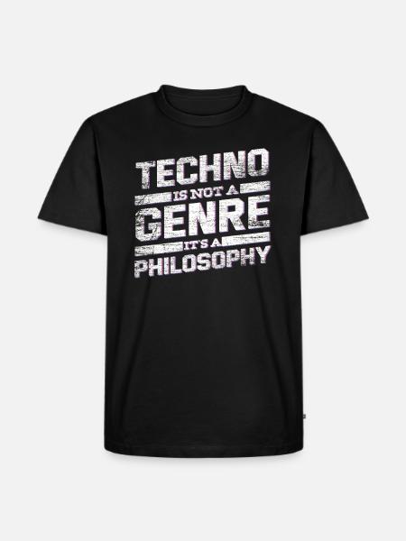 techno music - Men's Premium Organic T-Shirt - black
