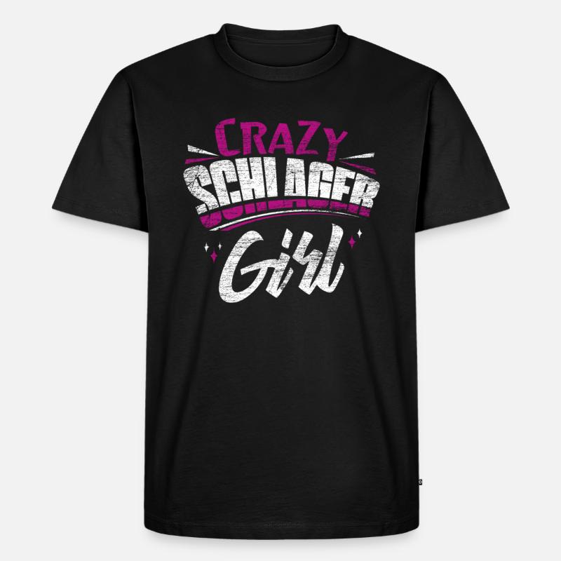 Schlager Mädchen - Männer Premium Bio T-Shirt - Schwarz