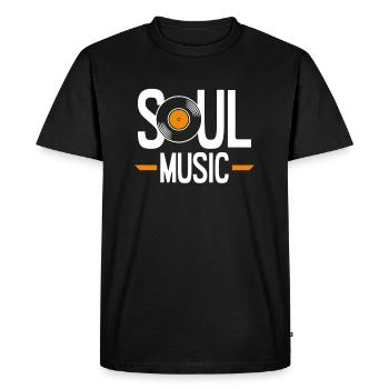 Musique soul - T-shirt Premium bio Homme - noir - Devant - Nico (187cm)